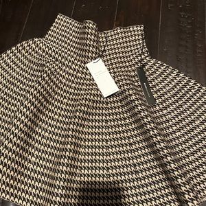 Bcbg brand new sweater houndstooth flare skirt